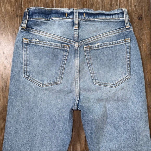 Free People We The Free Stella Hi Rise Slim Straight Jean blue Distressed - Picture 11 of 13
